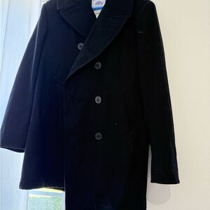 Navy Issue Black Peacoat